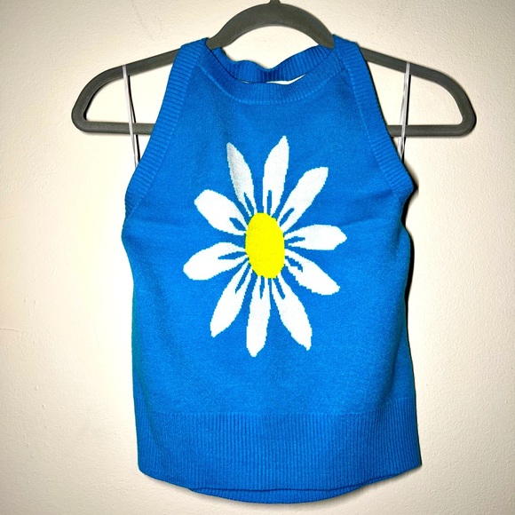 My Michelle Tops - My Michelle Sweater Cropped Halter Top
